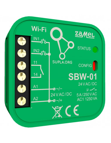 WiFi-Empfänger 1 Kanal SBW-01 Zweiwege-Torsteuerung SUPLA